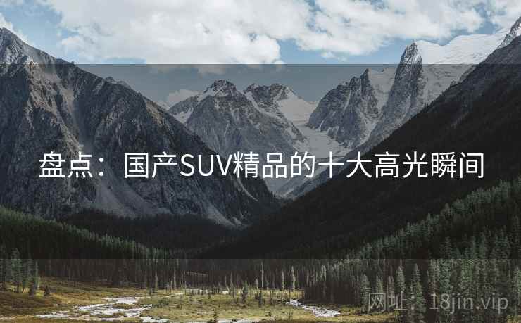 盘点：国产SUV精品的十大高光瞬间